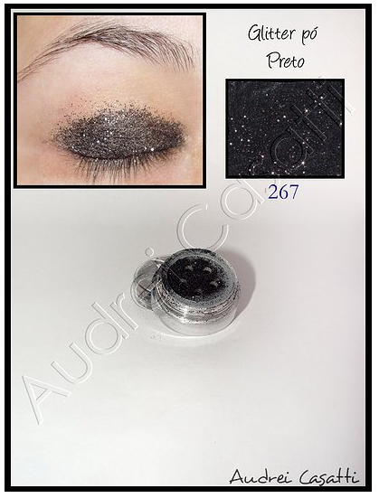 Glitter em pó cor preto - Audrei Casatti