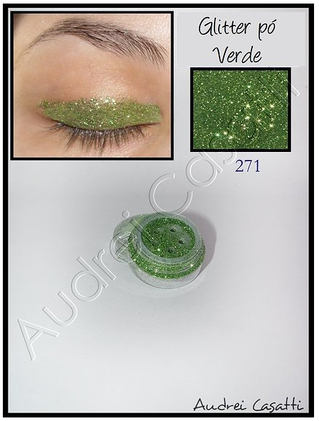 Glitter em pó cor verde - Audrei Casatti